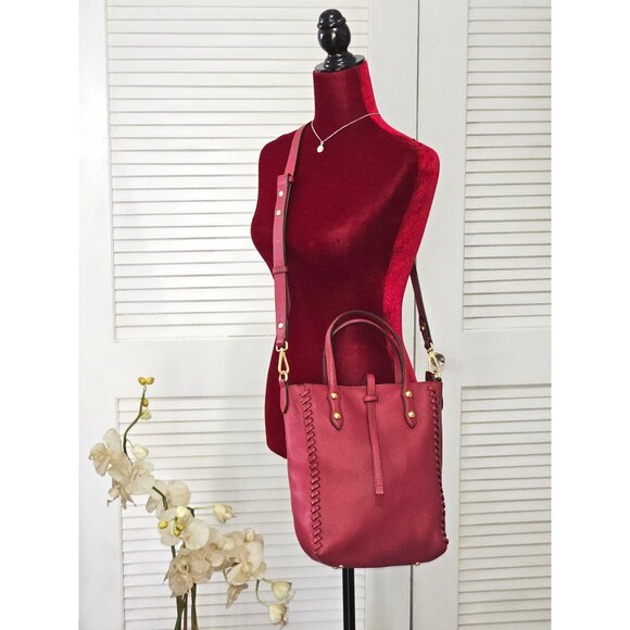 Annabel Ingall Women's Red Leather Ella Whipstitch Tote Bag Medium 2001 - Picture 2 of 15